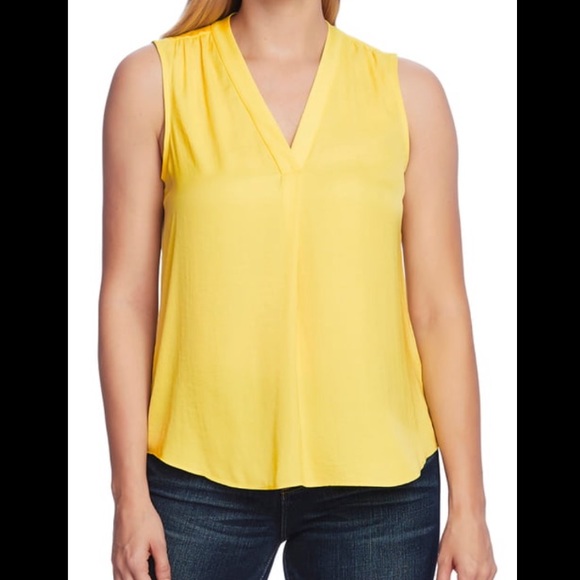 vince camuto yellow top